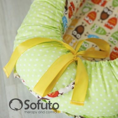 Кокон-гнездышко для новорожденных Babynest Owl sand