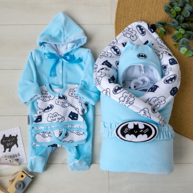 Комплект на выписку для новорожденных зимний Baby Batman (7 предметов)