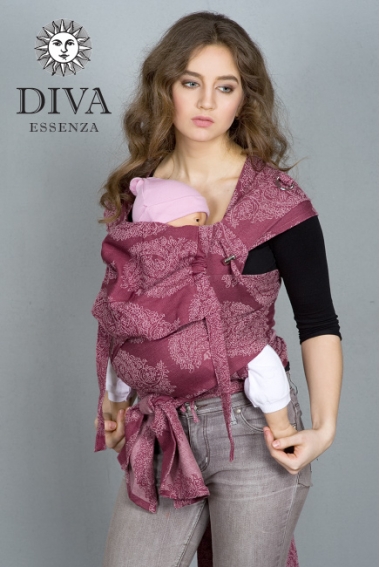 Май-слинг Diva Essenza, Berry Linen со льном