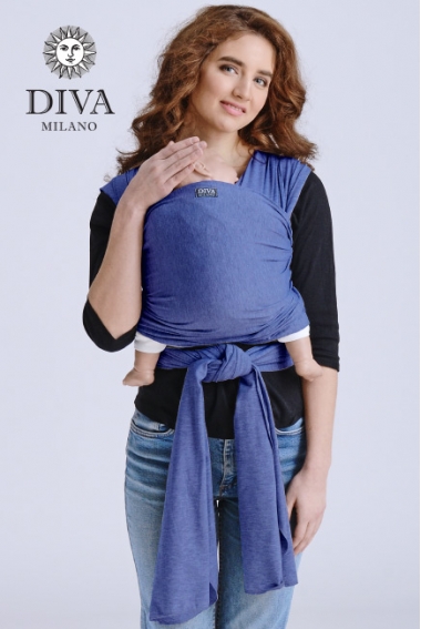 Трикотажный слинг для новорожденных Diva Stretchy, Blu