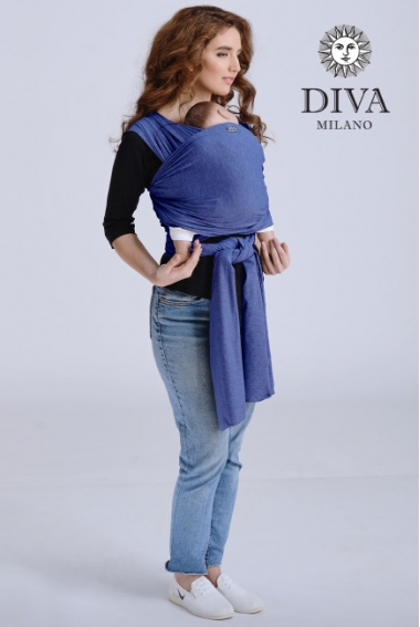 Трикотажный слинг для новорожденных Diva Stretchy, Blu