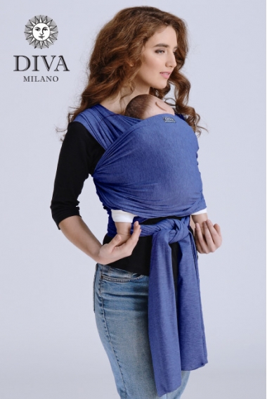 Трикотажный слинг для новорожденных Diva Stretchy, Blu