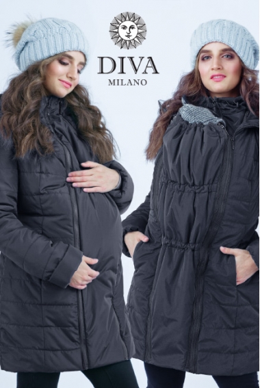 Слингокуртка зимняя 3 в 1 Diva Outerwear, цвет Grafite