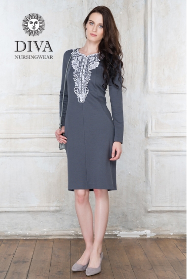 Платье для кормящих Diva Nursingwear Carmela, цвет Grafite