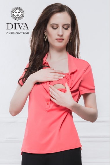 Топ для кормления Diva Nursingwear Polo, цвет Corallo