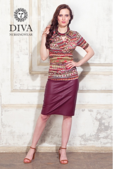 Топ для кормящих и беременных Diva Nursingwear Lucia, принт Etna