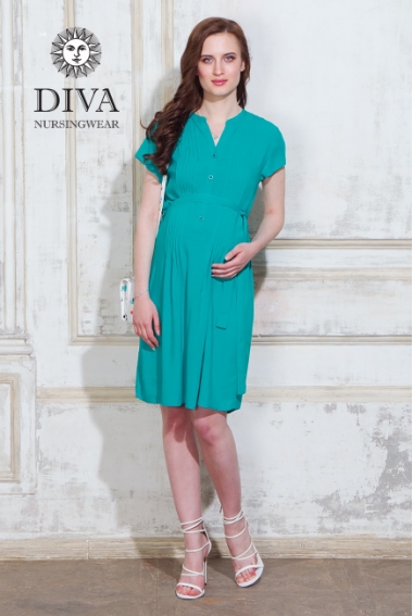 Платье для кормящих и беременных Diva Nursingwear Gemma, цвет Smeraldo