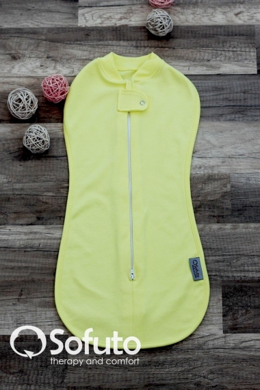 Пеленка кокон для детей трикотажная, Swaddler yellow